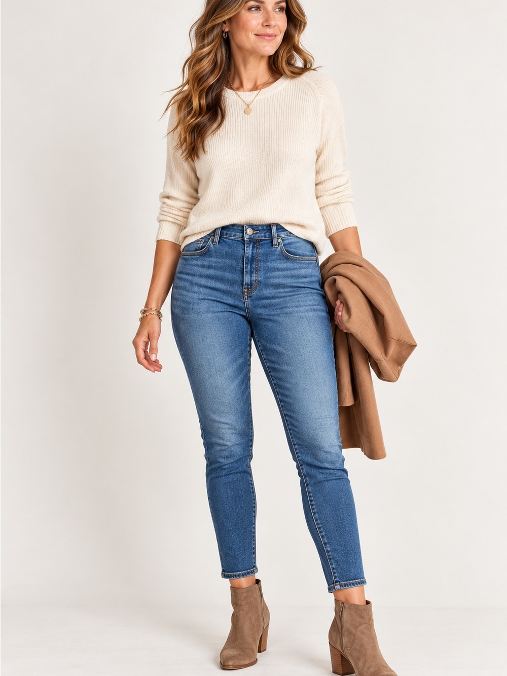 KUT From The Kloth Donna High Rise Ankle Skinny Jeans Medium Wash Size 10
